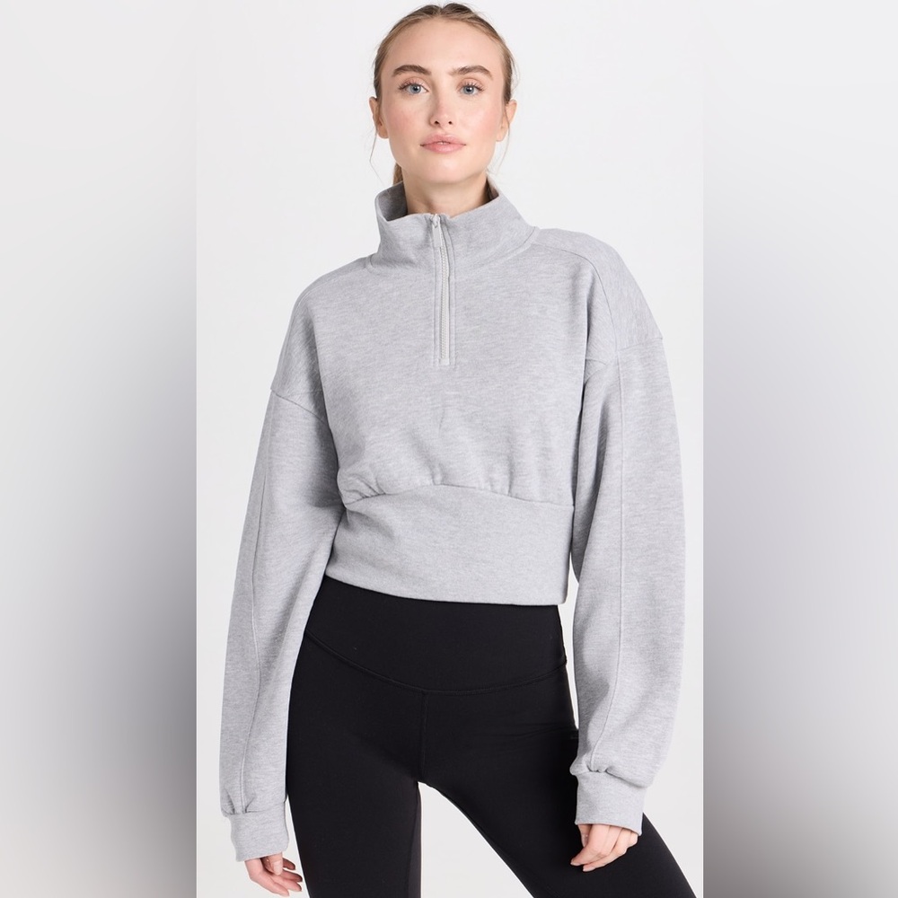 ALO Yoga Gray Quarter-Zip Sweatshirt